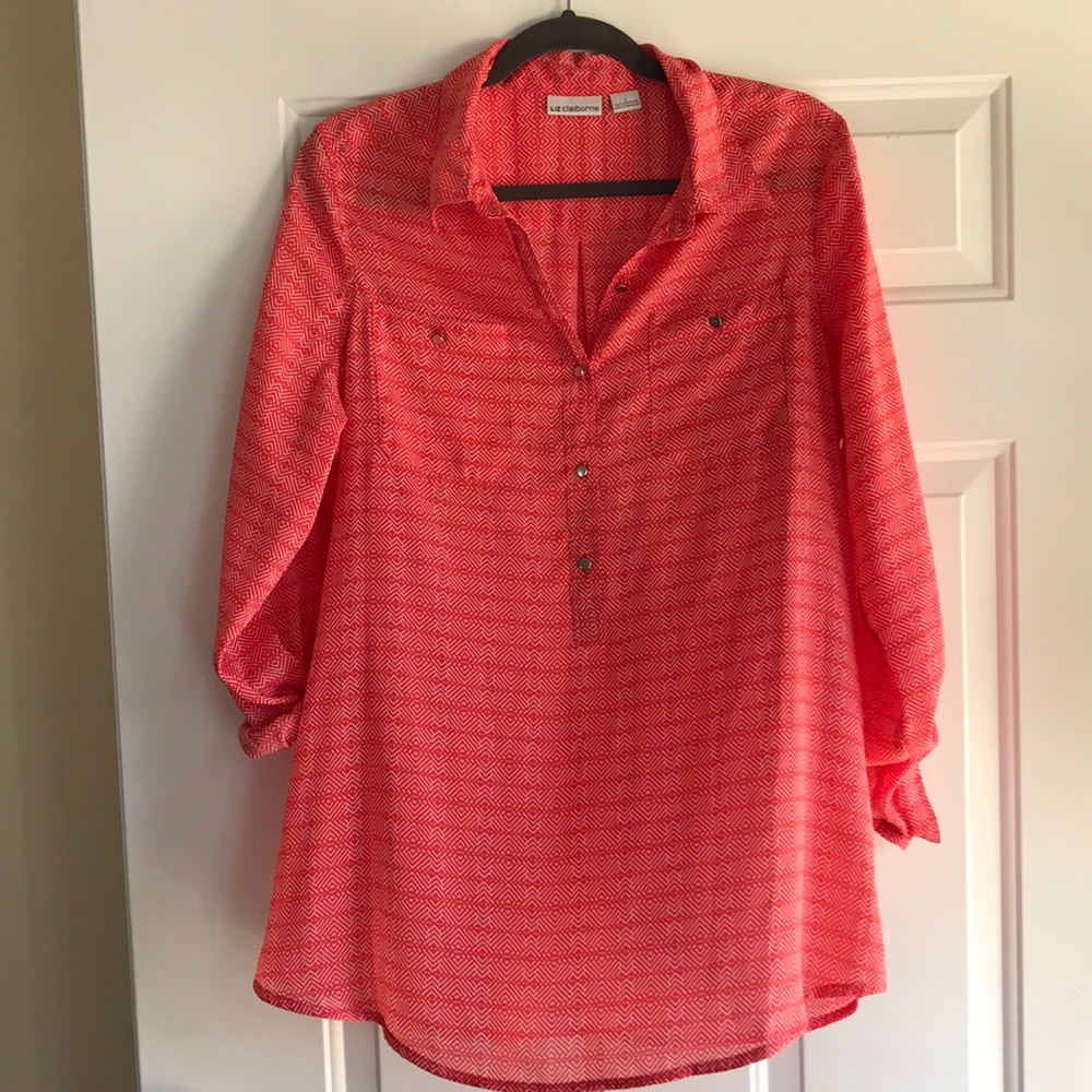 Women’s Liz Claiborne Coral Top